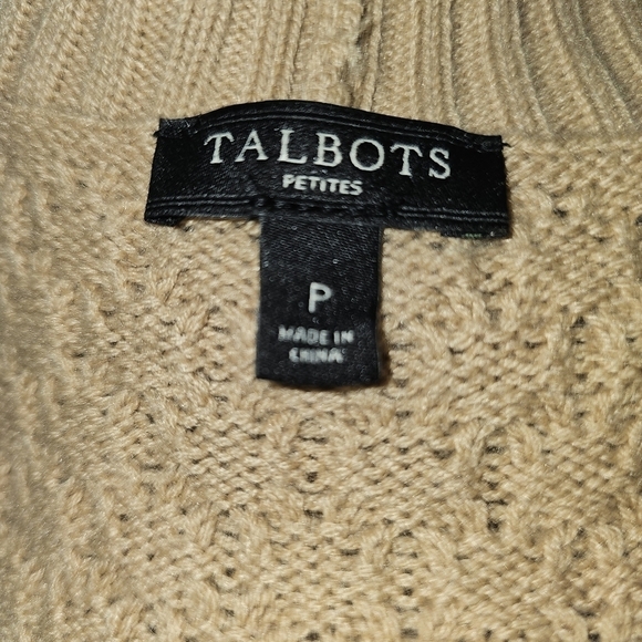 Talbots Texture Knit Lambswool Open Front Cardigan in P - Picture 5 of 6